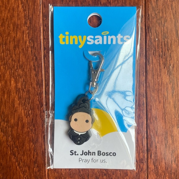 Brand New Tiny Saints St. John Bosco Key Chain/Backpack Charm - Picture 1 of 2